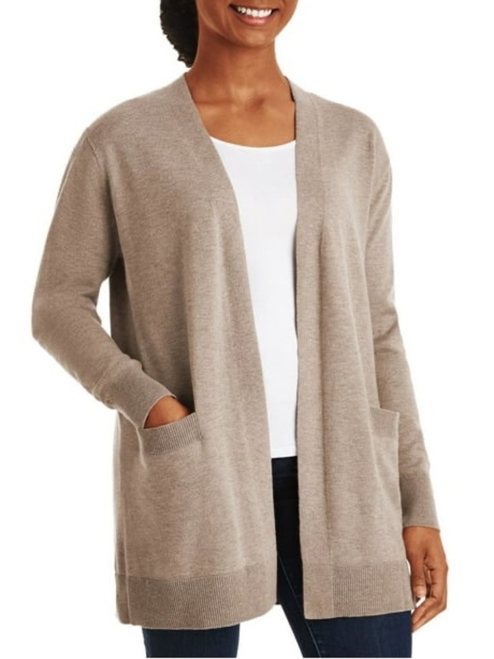 Member’s Mark Cashmere Blend Cardigan XXL Neutral Cozy Pocket NWT